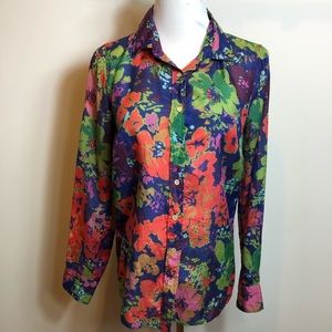 J. Crew multicolored button down shirt